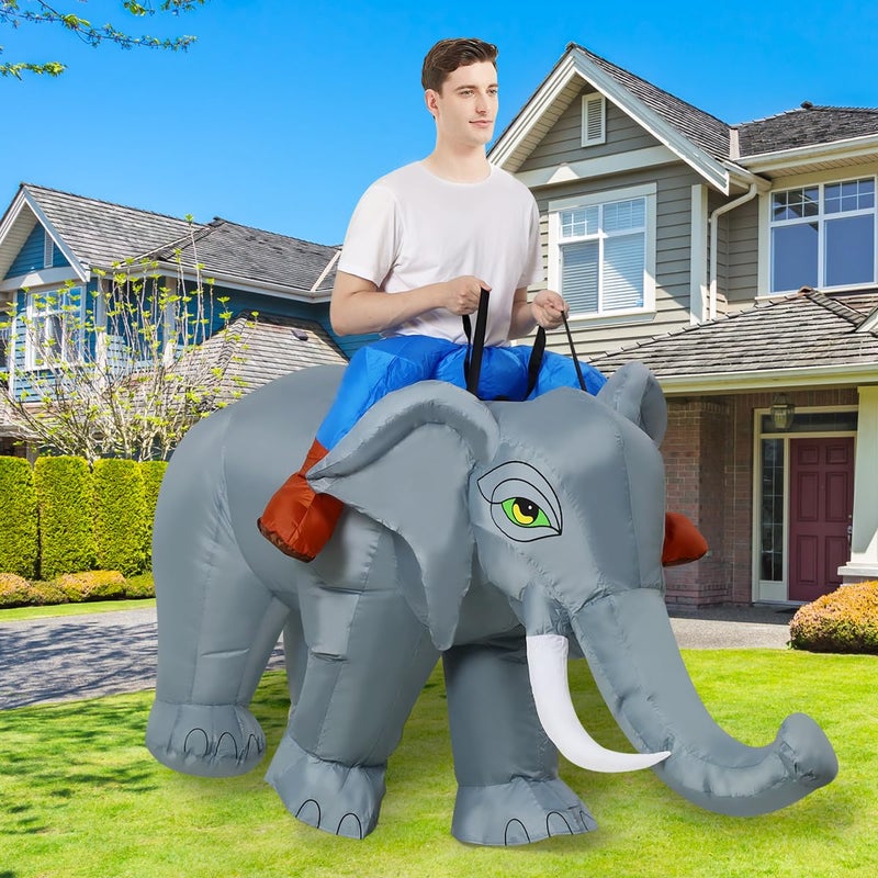 GOOSH Inflatable Elephant Costume for Women Men Circus Inflatable Costume Funny Blow up Costume for Halloween Party Cosplay - Image 3